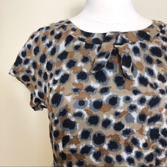 Anthropologie Portrait of a Girl Leopard Wool Top - Picture 5 of 8